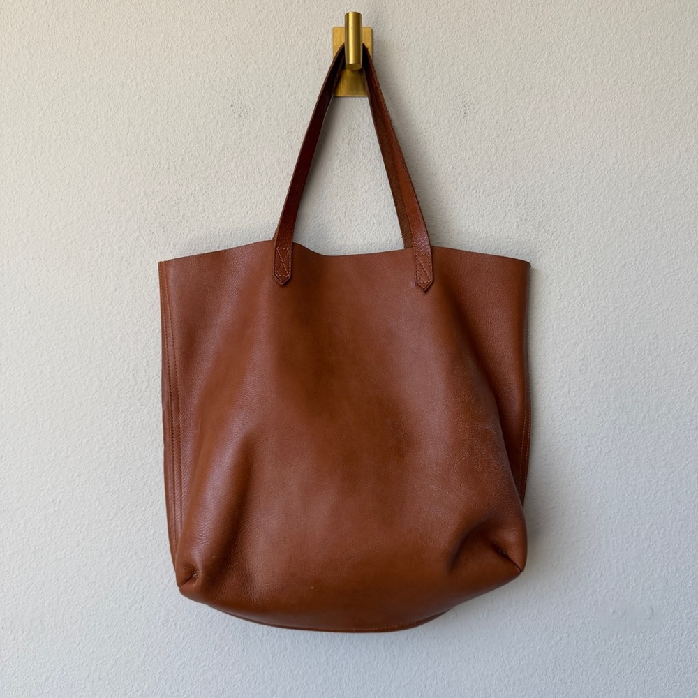Madewell The Transport Cognac Tan Leather Tote Bag